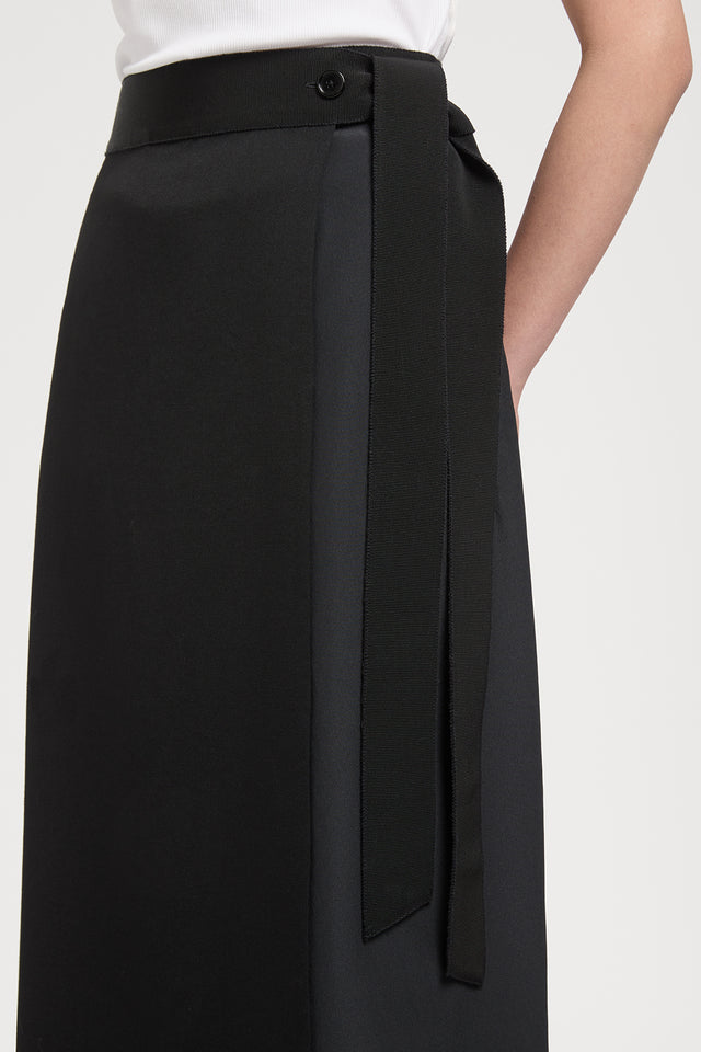 Ports 1961 BLACK WOOL SKIRT 999-BLACK