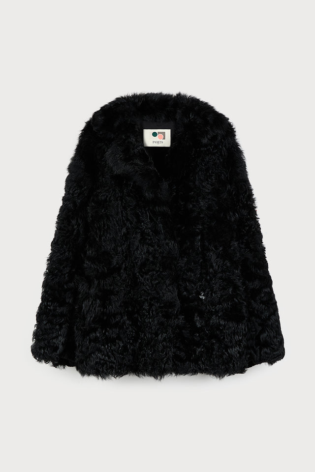 ports 1961 BLACK WOOLFELL COAT 999-BLACK