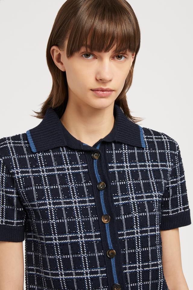 Ports 1961 BLUE CHECK POLO C84-CHECK AVIO