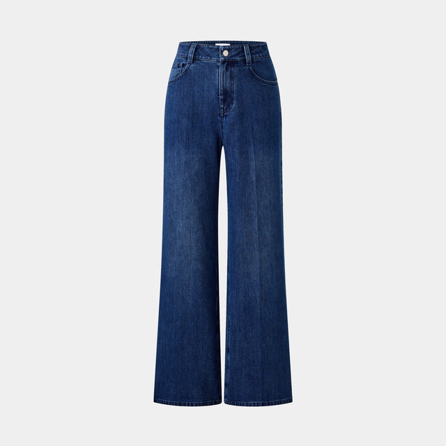 ports 1961 BLUE FLARED DENIM JEANS BLUE