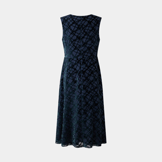 Ports 1961 BLUE MOSAIC DRESS SCARAB