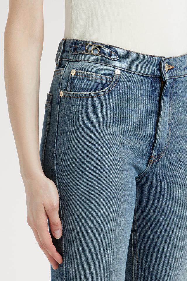 Ports 1961 BOOTCUT INDIGO DENIM TROUSERS INDIGO