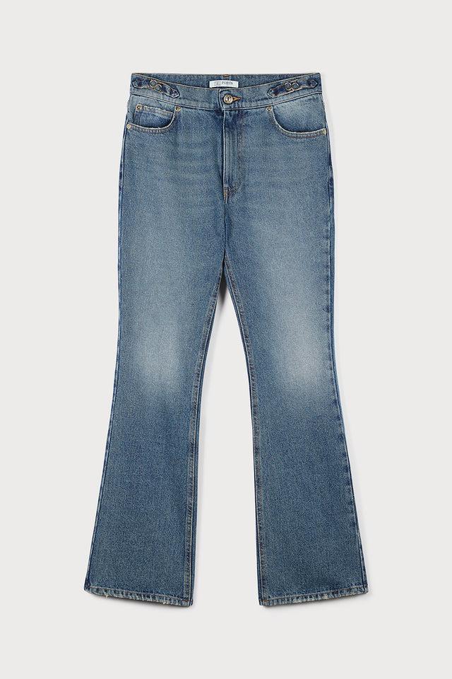 ports 1961 BOOTCUT INDIGO DENIM TROUSERS INDIGO