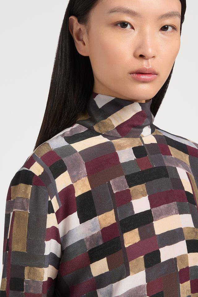 Ports 1961 BROWN MIX SILK SHIRT P50-BROWN MIX