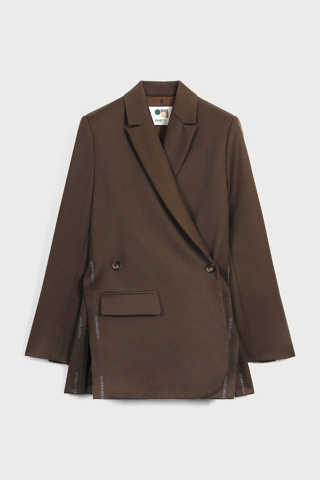 ports 1961 BROWN WOOL BLAZER 573-BROWN