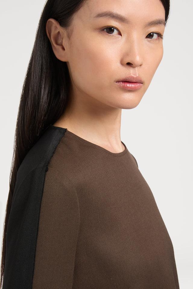 Ports 1961 BROWN WOOL TOP 059-BROWN&BLACK