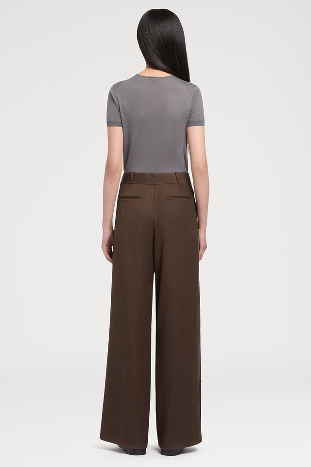 Ports 1961 BROWN WOOL TROUSERS 573-BROWN