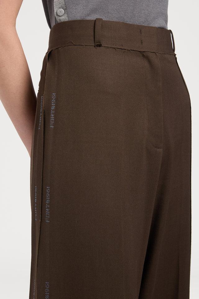 Ports 1961 BROWN WOOL TROUSERS 573-BROWN