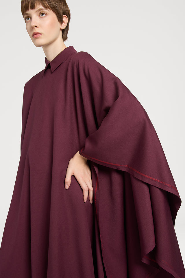 Ports 1961 BURGUNDY CAPE DRESS 470-BURGUNDY