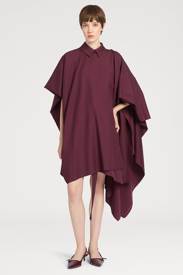 Ports 1961 BURGUNDY CAPE DRESS 470-BURGUNDY