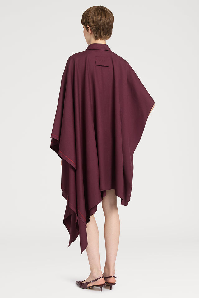 Ports 1961 BURGUNDY CAPE DRESS 470-BURGUNDY