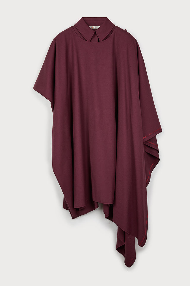 ports 1961 BURGUNDY CAPE DRESS 470-BURGUNDY