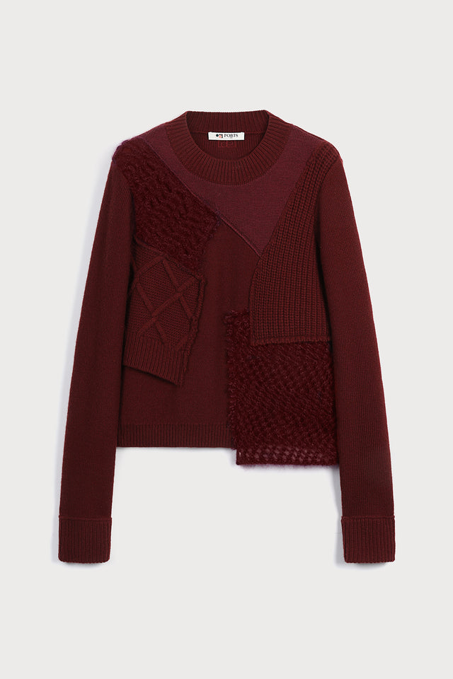 ports 1961 BURGUNDY WOOL KNITWEAR 470-BURGUNDY