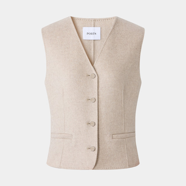 ports 1961 CASHMERE WOOL GILET MUNSELL