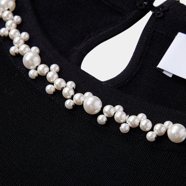 Ports 1961 CHIC PEARL-TRIMMED BLACK TOP BLACK