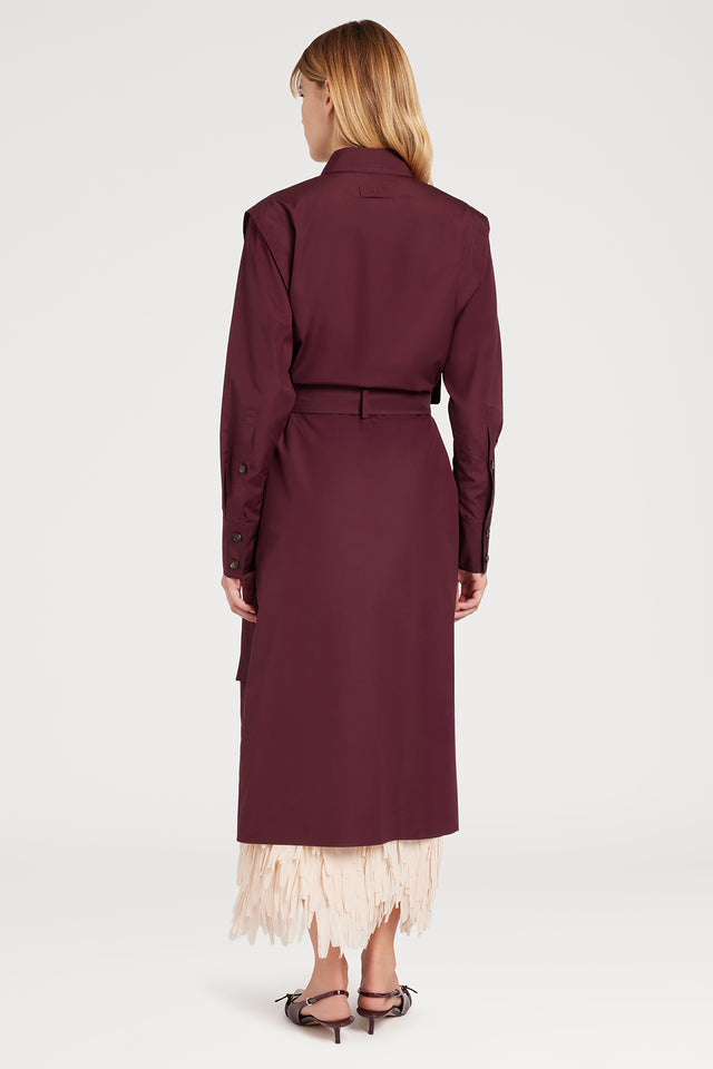 Ports 1961 CLASSIC COTTON DRESS 470-BURGUNDY