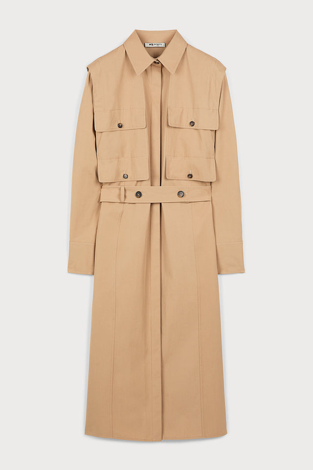 ports 1961 CLASSIC COTTON DRESS 548-CAMEL