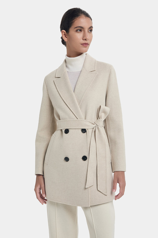 Ports 1961 COMFORT WOOL CASHMERE COAT CEMENT