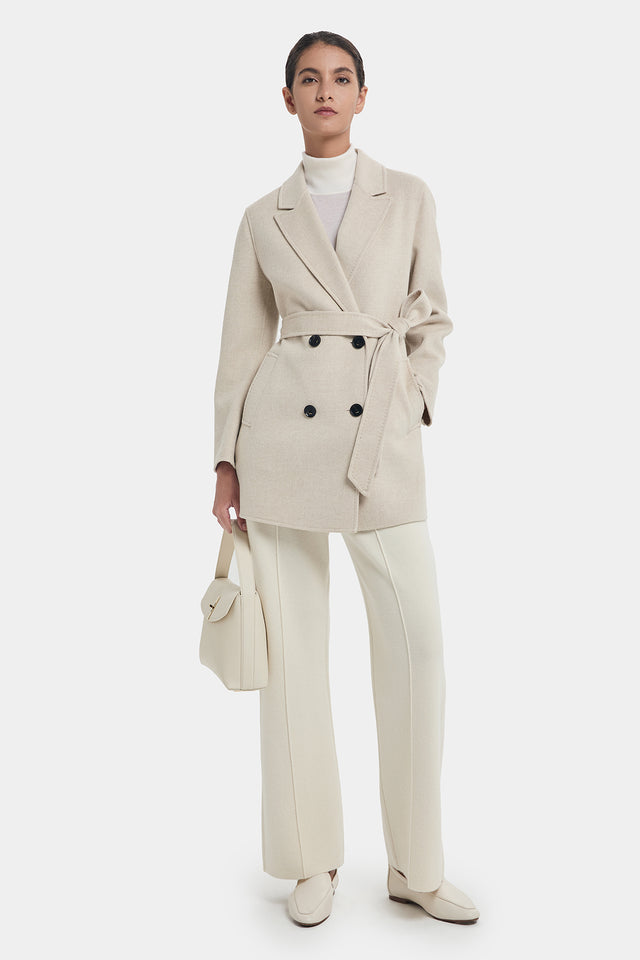 ports 1961 COMFORT WOOL CASHMERE COAT CEMENT