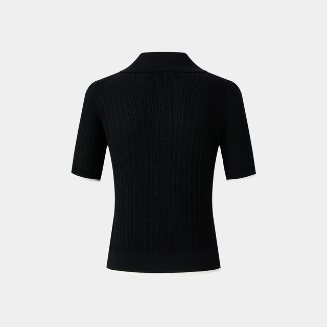 Ports 1961 CONTRAST POLO BLACK