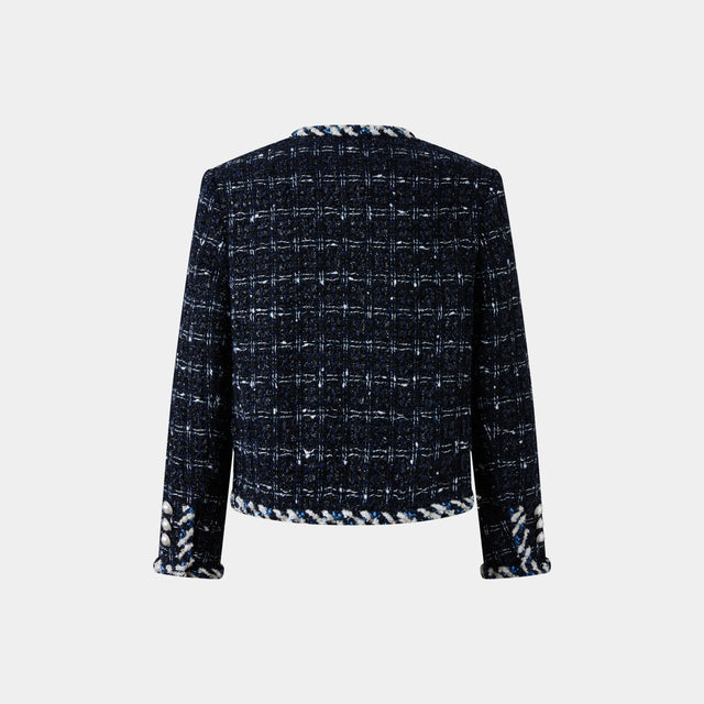 Ports 1961 CONTRAST TWEED JACKET NAVY MIX