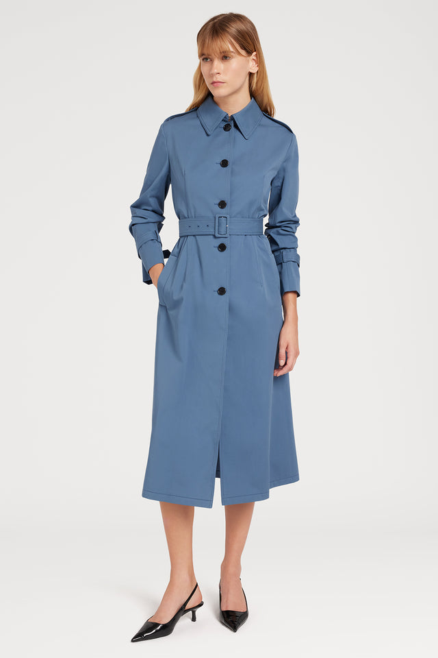 Ports 1961 COTTON TRENCH 811-BLUE GREY