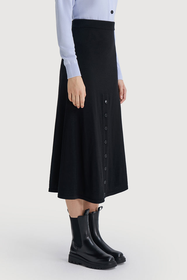 Ports 1961 Cozy Knitwear Skirt 999-Black