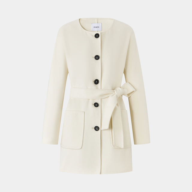 ports 1961 CREAM CASHMERE COAT CREAM