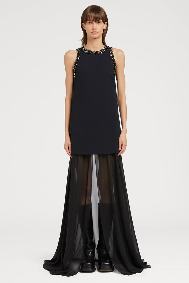 Ports 1961 CRYSTAL DETAILS GOWN 999-BLACK
