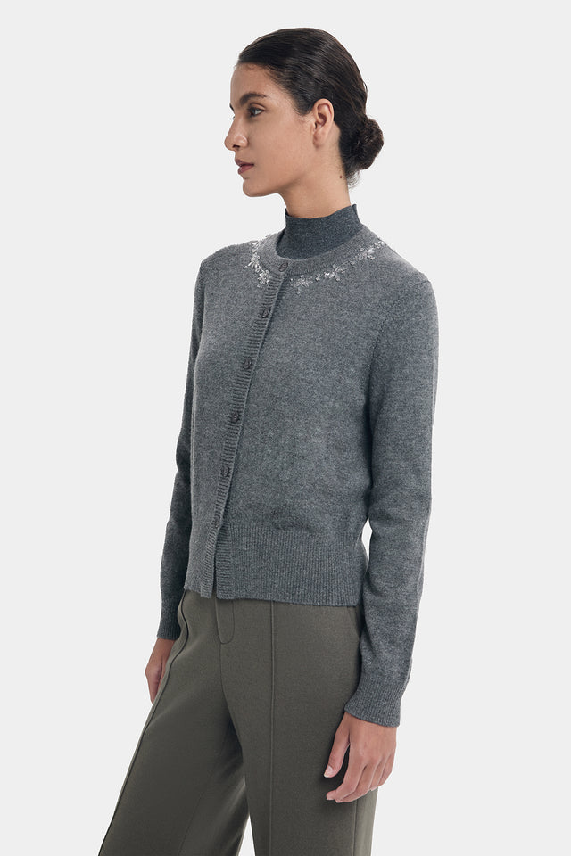 Ports 1961 CRYSTAL SNOWFLAKE CARDIGAN GULL