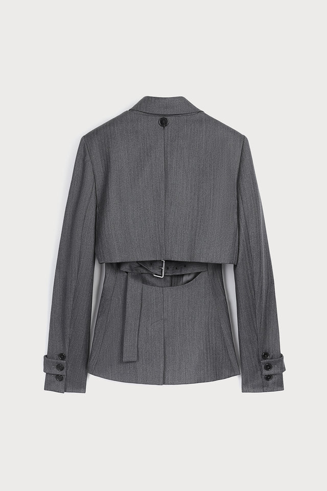 Ports 1961 CUT-OUT BLAZER 107-DK GREY MEL
