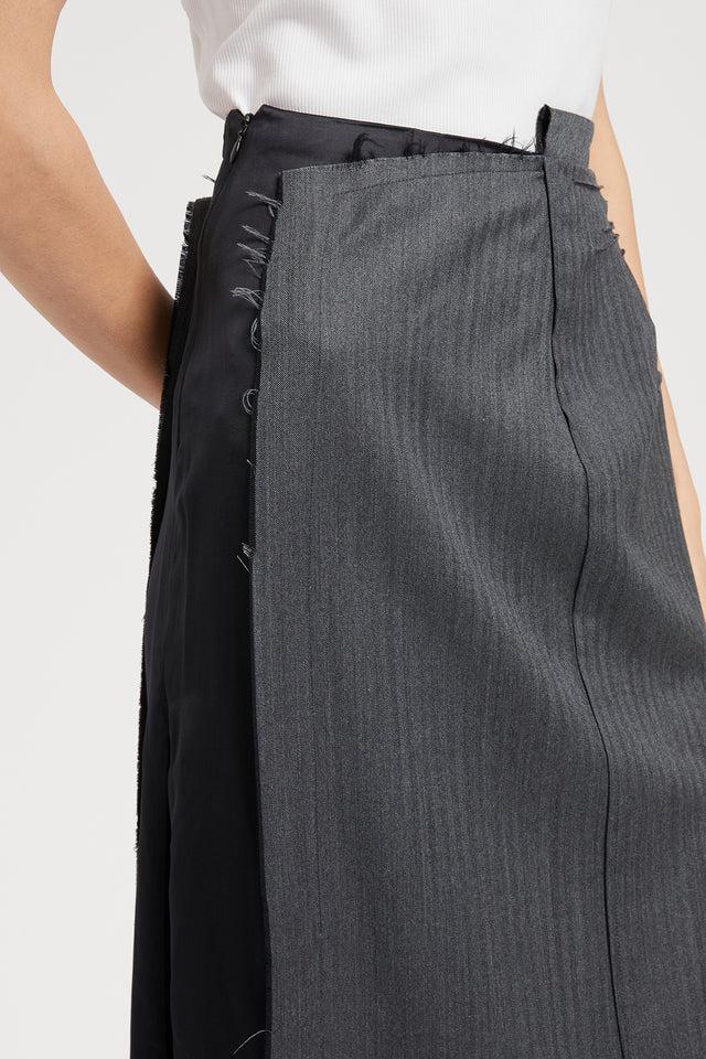 Ports 1961 DARK GREY WOOL SKIRT 107-DK GREY MEL