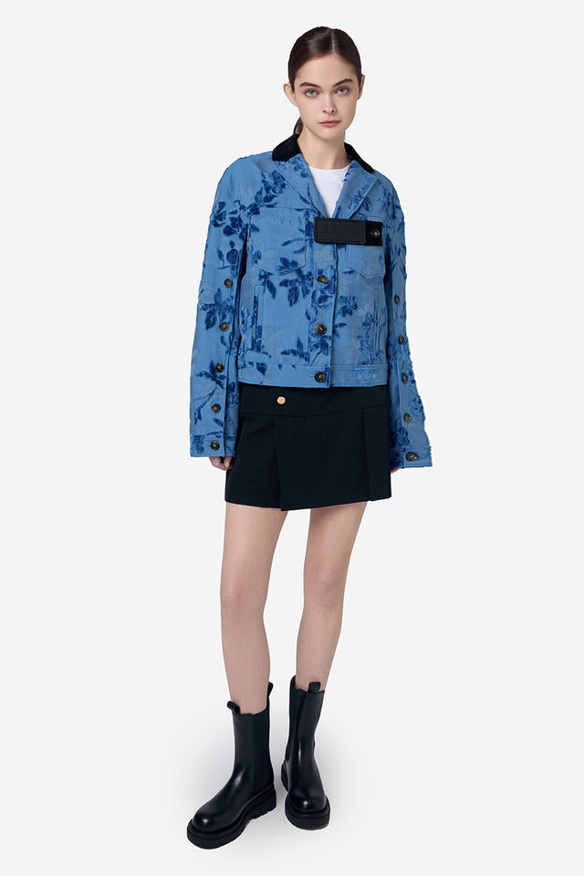Ports 1961 DENIM JACQUARD JACKET DUSK BLUE