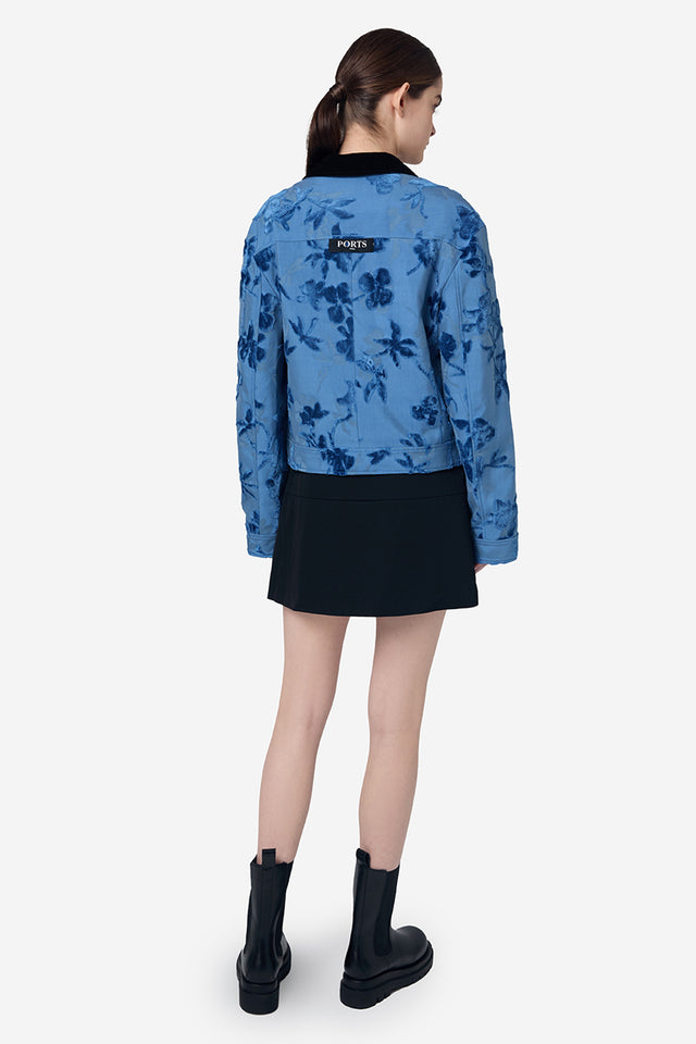 Ports 1961 DENIM JACQUARD JACKET DUSK BLUE