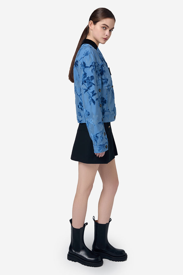 Ports 1961 DENIM JACQUARD JACKET DUSK BLUE