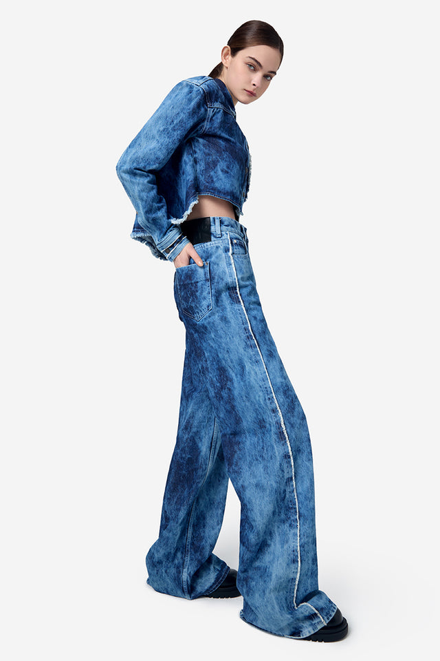 Ports 1961 DENIM JACQUARD SHIRT BLUE JEANS