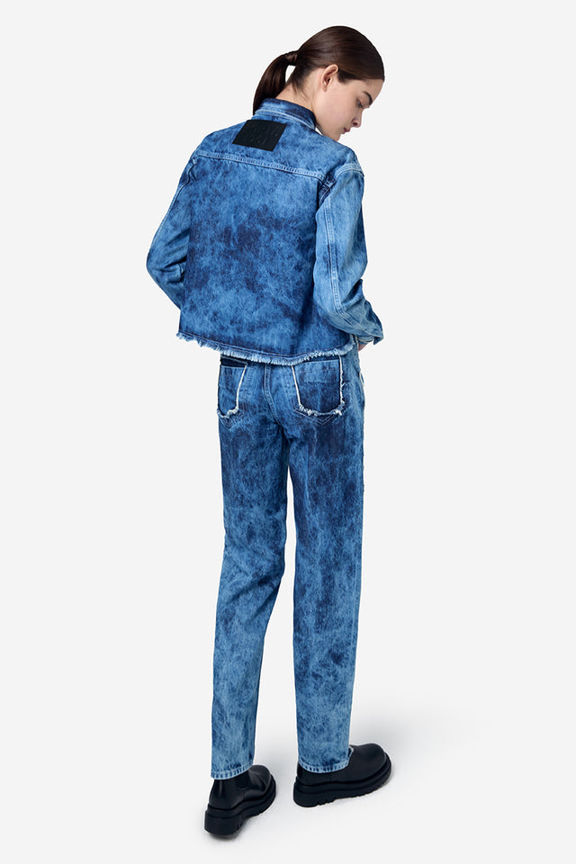 Ports 1961 DENIM JACQUARD SHIRT BLUE JEANS
