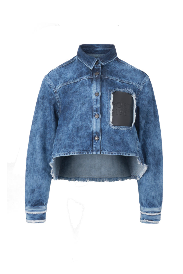 ports 1961 DENIM JACQUARD SHIRT BLUE JEANS