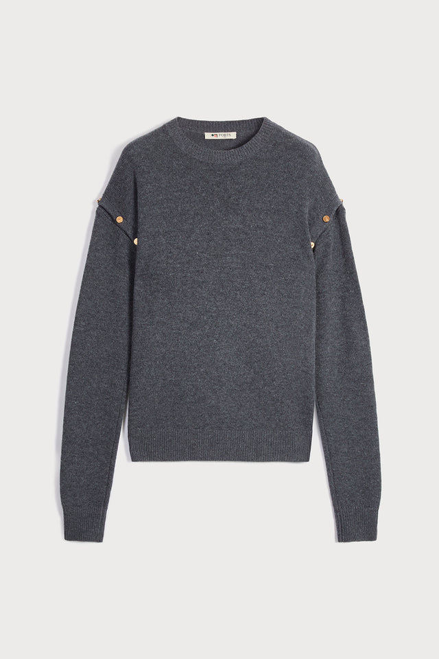 ports 1961 DETACHABLE SLEEVES KNITWEAR 946-SMOG