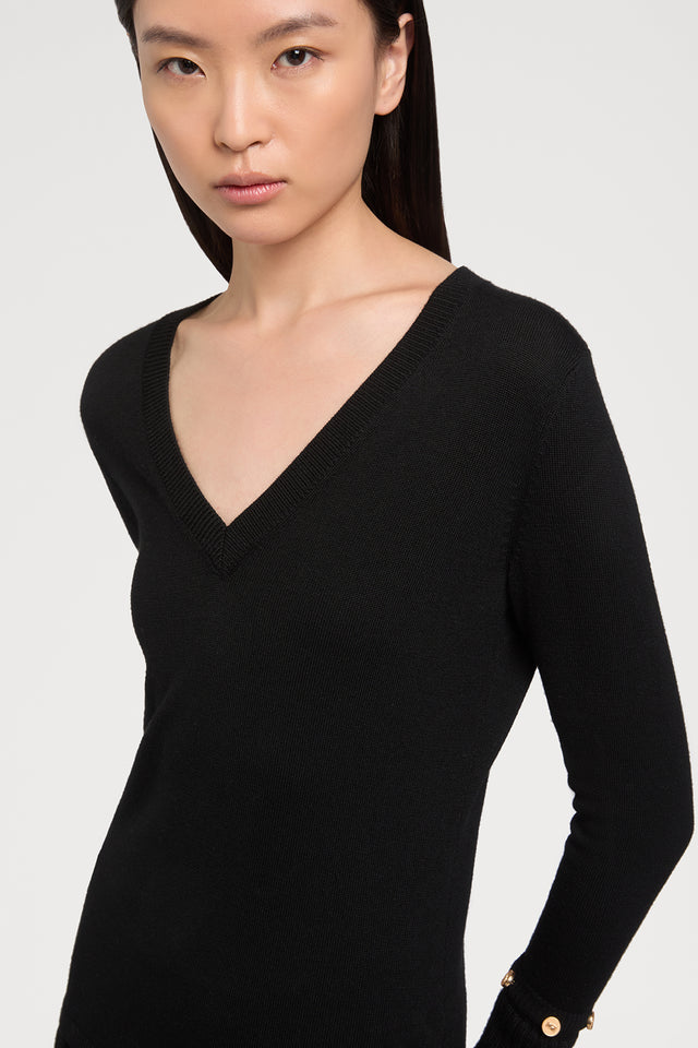 Ports 1961 DETACHABLE SLEEVES KNITWEAR 999-BLACK
