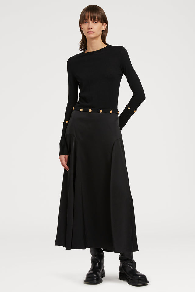 Ports 1961 DETACHABLE WOOL DRESS 999-BLACK