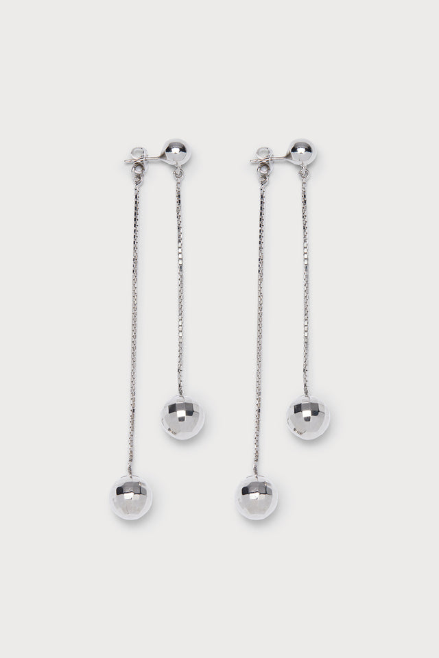 ports 1961 DISCO BALL EARRINGS SILVER