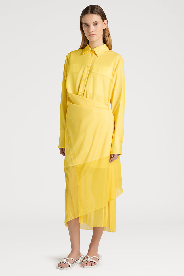 Ports 1961 ELEGANCE SHIRT DRESS 300-PALE YELLOW