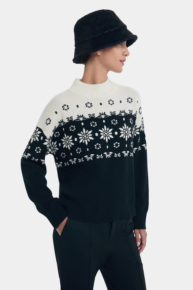 Ports 1961 F/F KNIT L/S TOP MOCK NECK MIX