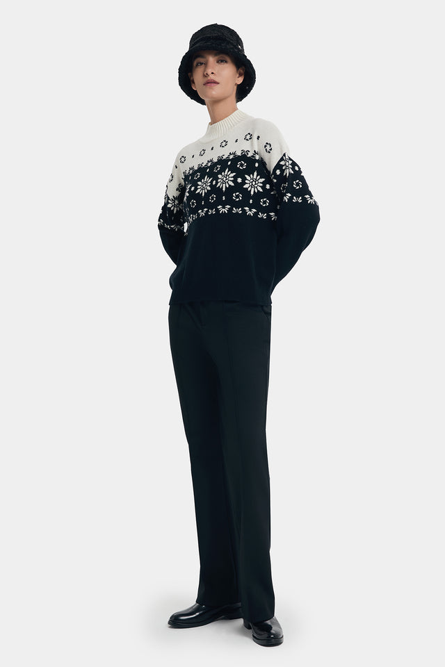 Ports 1961 F/F KNIT L/S TOP MOCK NECK MIX