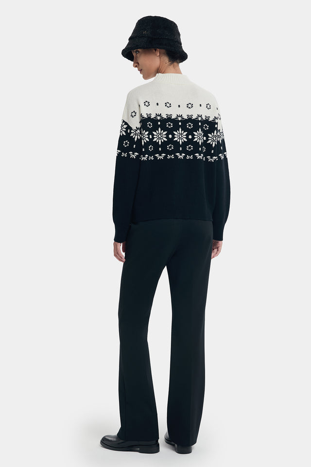 Ports 1961 F/F KNIT L/S TOP MOCK NECK MIX