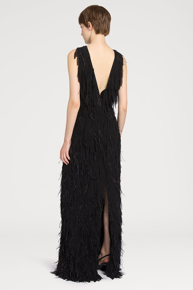 Ports 1961 FEATHER BLACK DRESS 999-BLACK