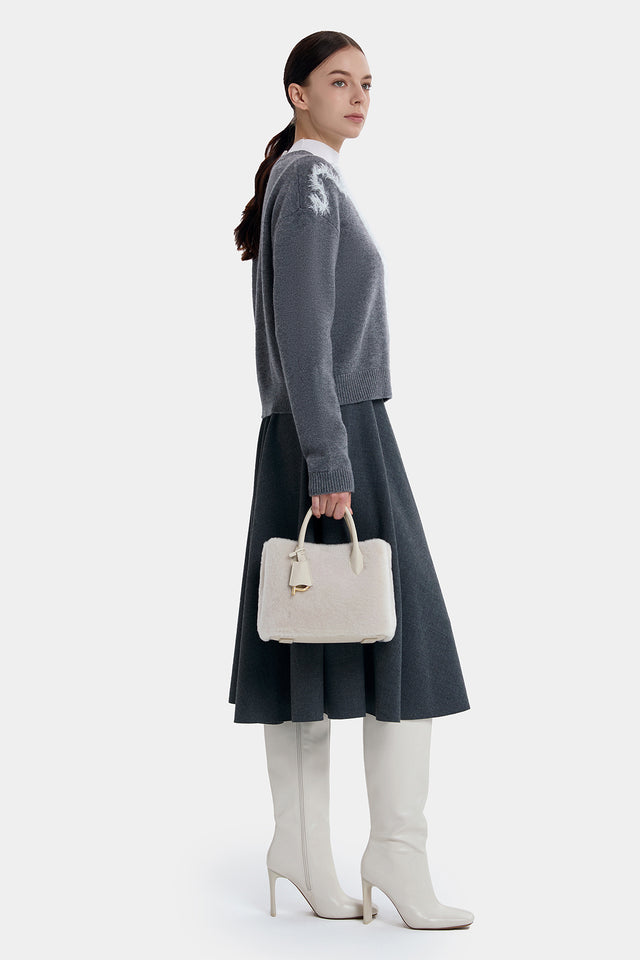 Ports 1961 FLATTERS A-LINE SKIRT LAVA GRAY