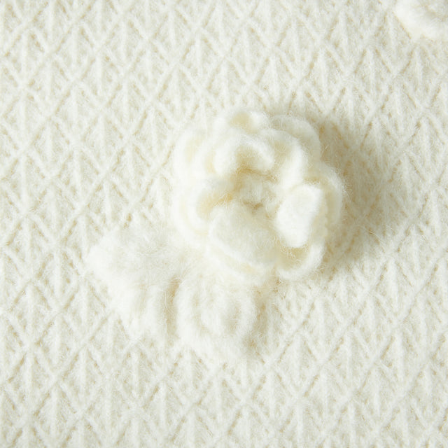 Ports 1961 FLORAL DECOR KNIT CARDIGAN CREAM