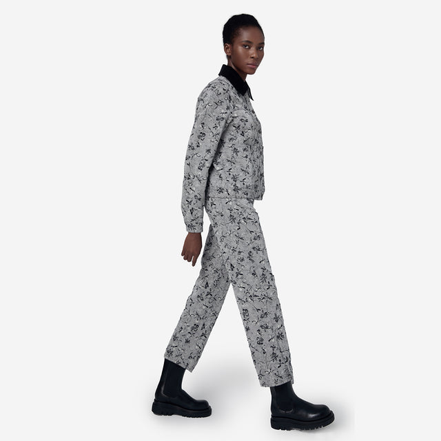 Ports 1961 FLORAL DENIM JACQUARD JEANS CREAM & BLACK